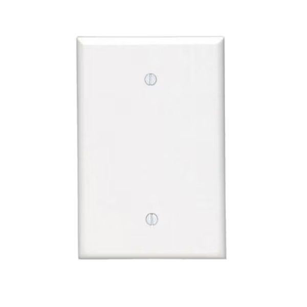 White Blank Wallplate, Oversized, Leviton, Mfr#: 88114